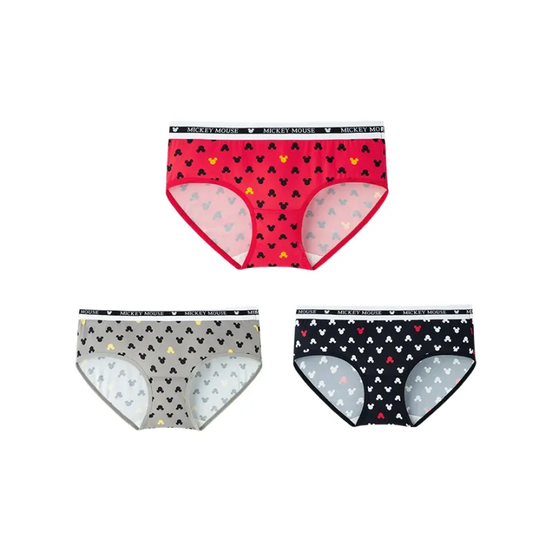 Disney Mickey Series Underpants Women's 3 Pack Mixed Color-0
