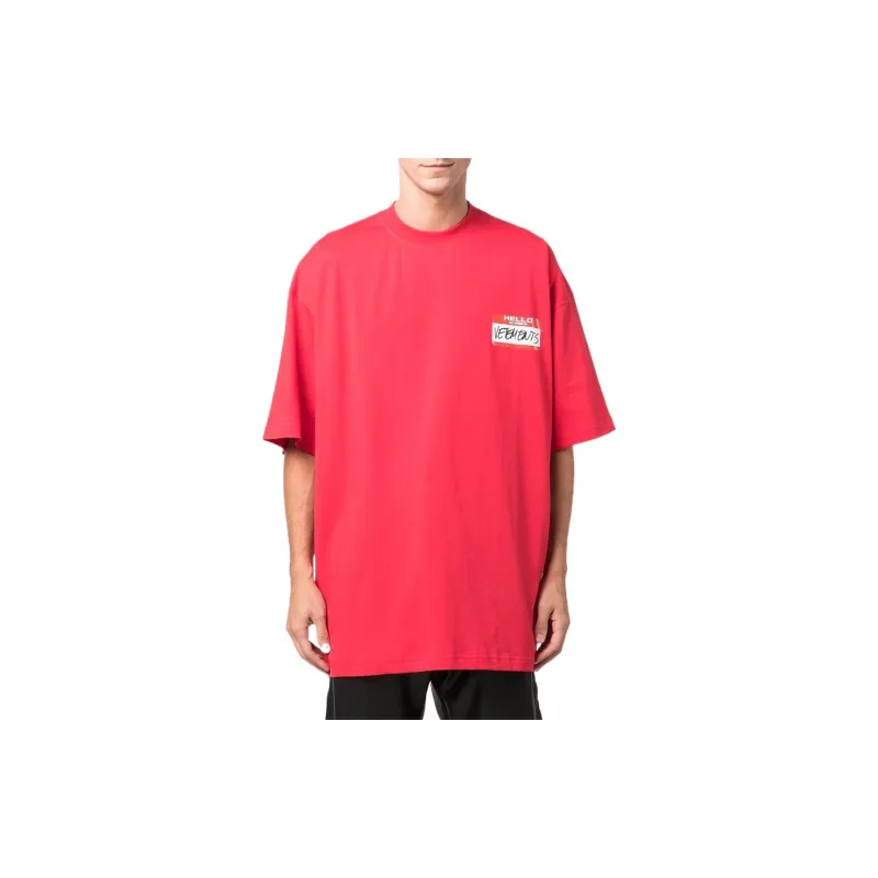 Vetements T-Shirts Unisex Red-1