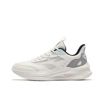 Erke Cushioned Rebound Water-Resistant Running Shoes Men's Microcrystal White Wild Gray