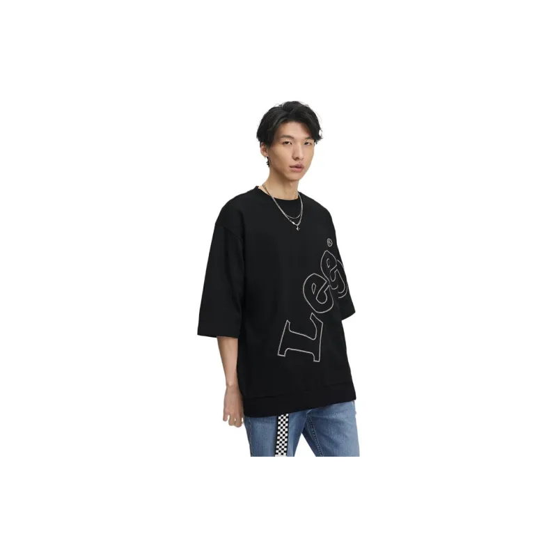 Lee Drop Shoulder Sleeve T Shirt Men's Black-2