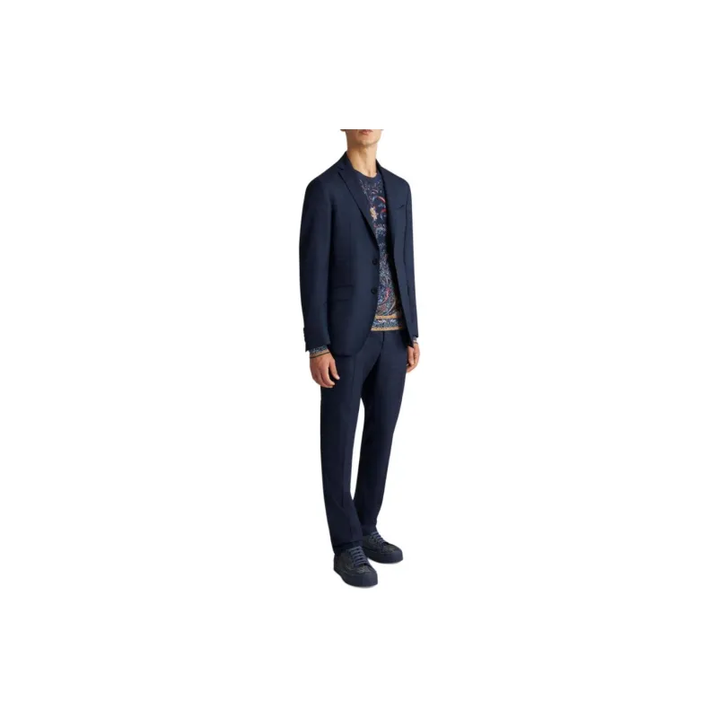 ETRO Jacquard Pressed Crease Trousers-3