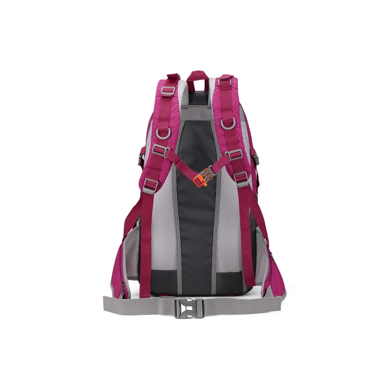 Fillove Fabric Outdoor Hiking Bag Backpack Regular Women's Rose Red-4