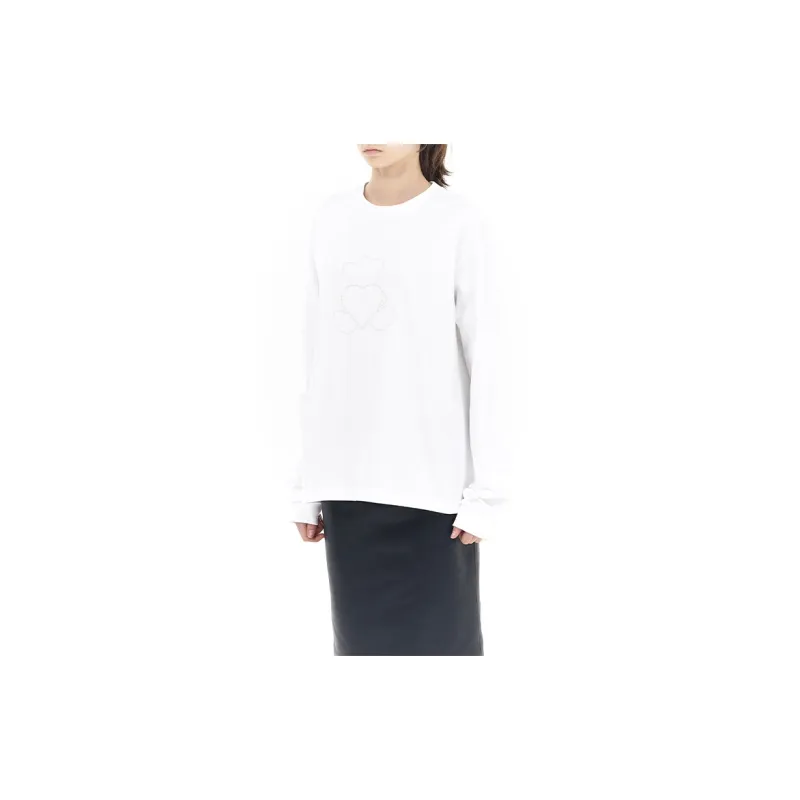 WE11DONE Pearl Bear Long Sleeve T shirt-2