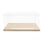 Solid Wood Base Ambient Light Assembly Display Case (Model Cars Not Included)