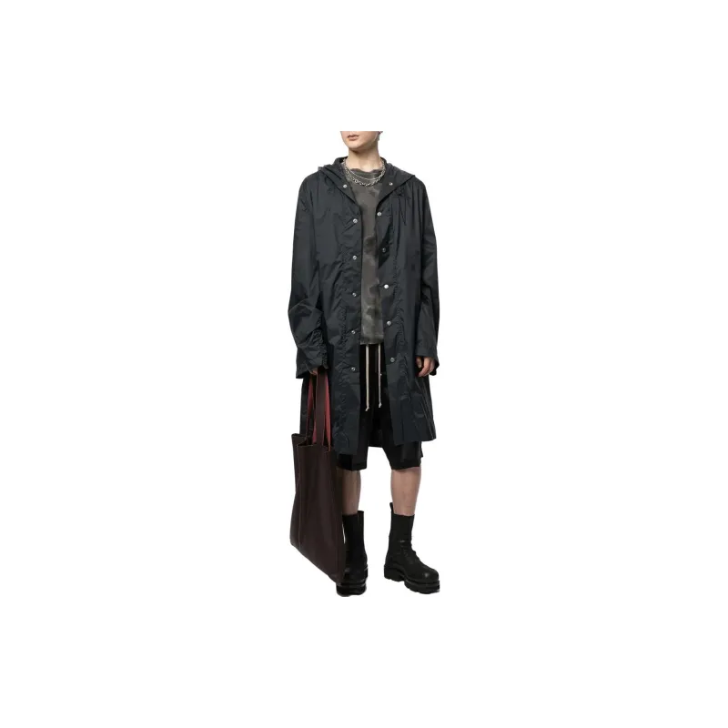 RICK OWENS Coats Men Black-1