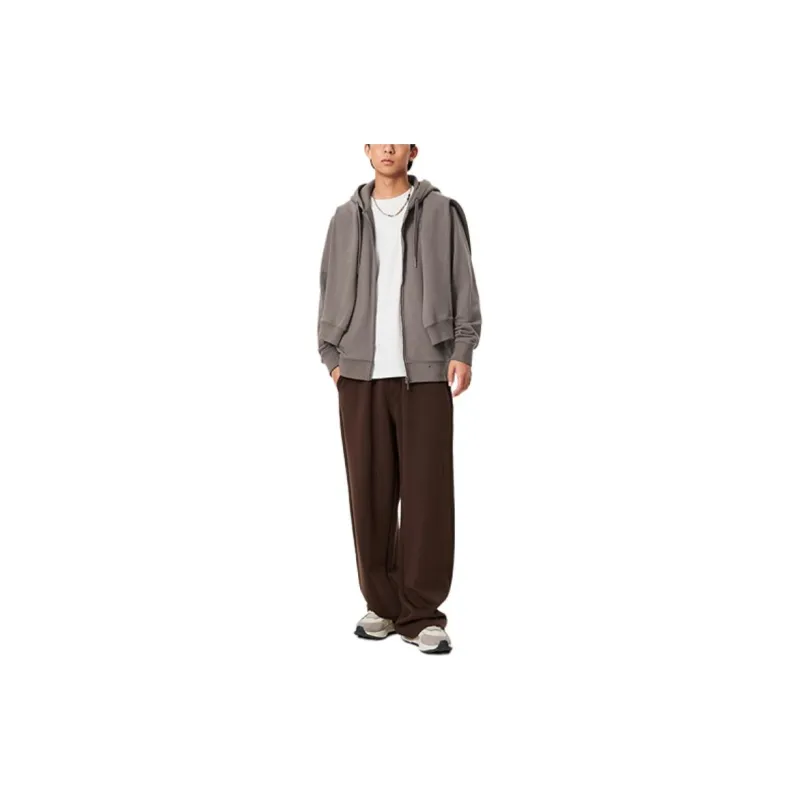 LiNing Sweatshirt Unisex Tree Gray Brown-2
