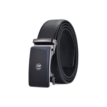 Old Man's Head Split Cow Leather Leather Belts Men's Black Width: 3.5cm