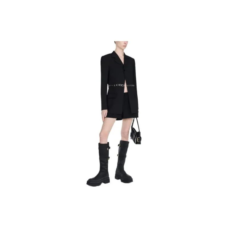 DION LEE SS24 CHAIN LINK BLAZER Business Suit Unisex Black-3