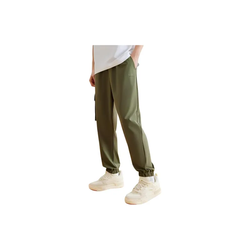 Anta Life Collection Sports Life Collection Knitted Sweatpants Men's Grape Leaf Green-2