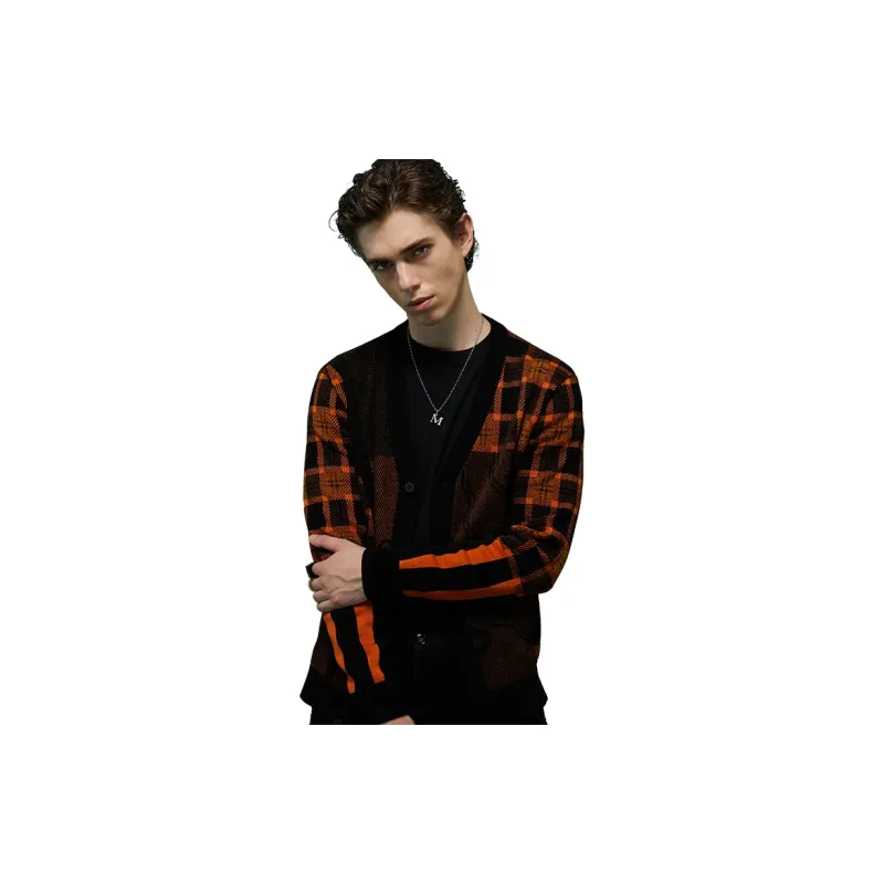DAVID NAMAN Sweaters Men Orange Red-4