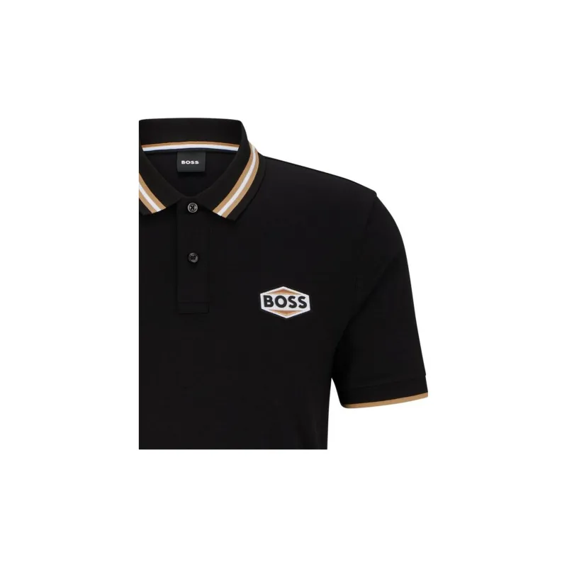 HUGO BOSS Polo Shirts Men Black-4
