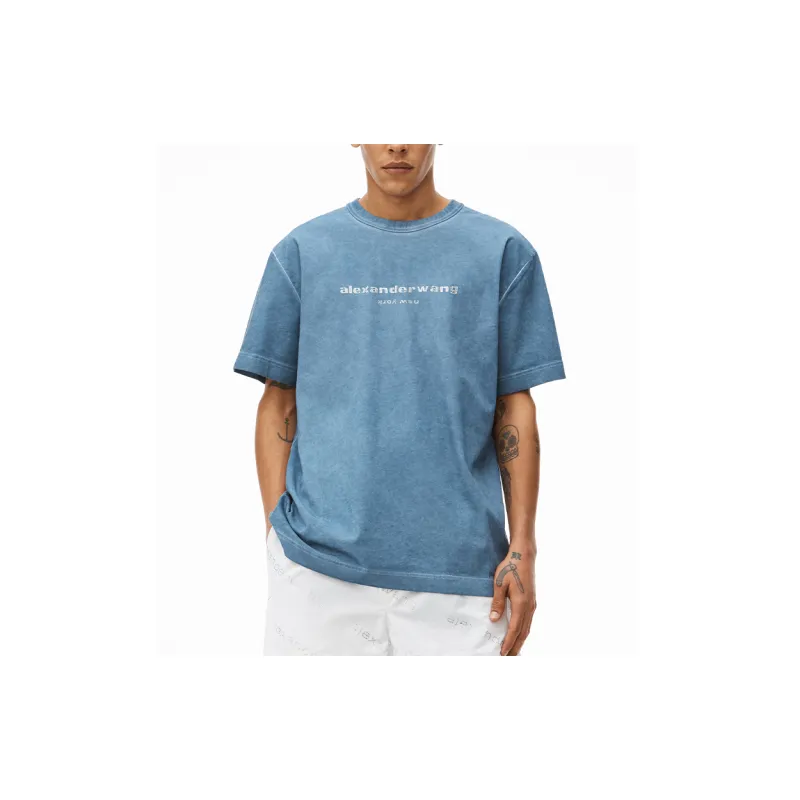 Alexander Wang T Shirts Unisex Blue Pearl-1
