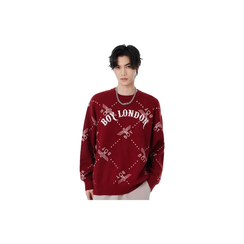 Boy London Knitwear Unisex Burgundy-1