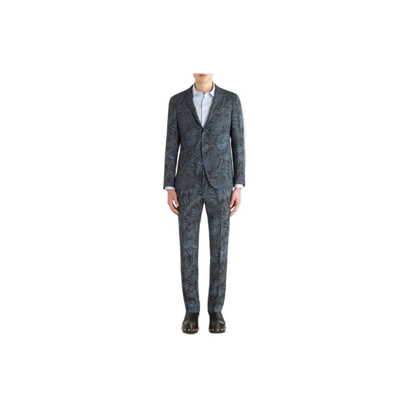 ETRO V Neck Floral Printed Blazer-2