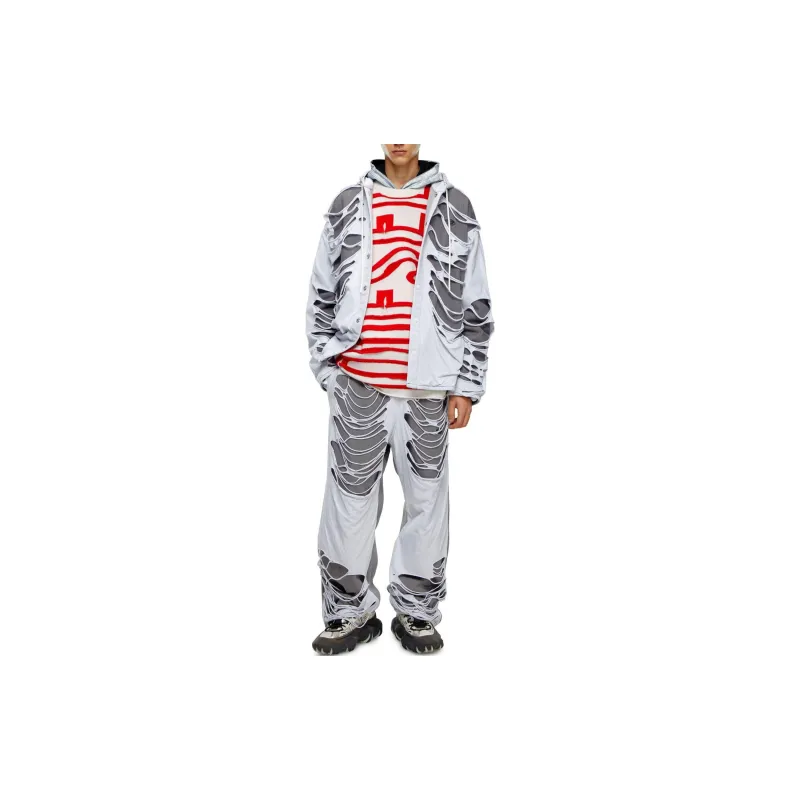 DIESEL D-Dewny-Hood-S Cut-Out Detailed Shirt-2
