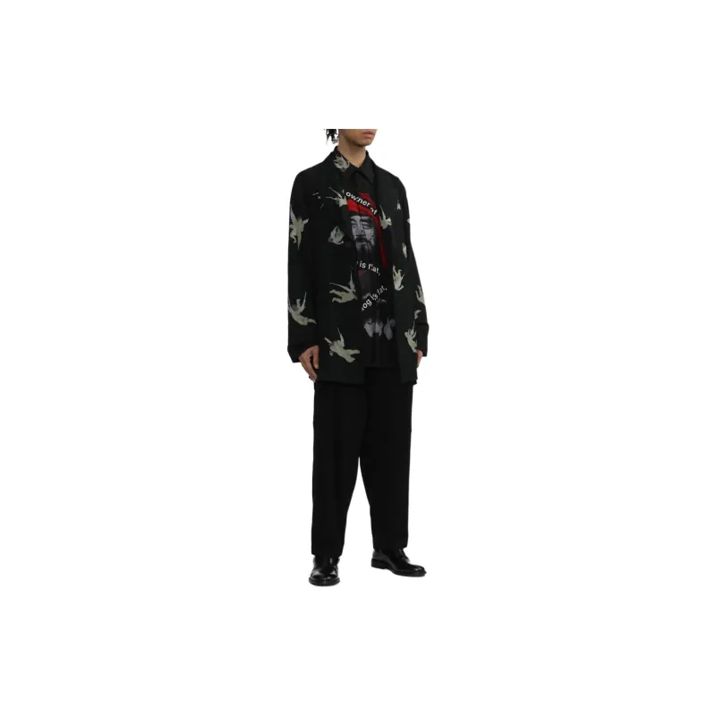 Yohji Yamamoto Angel print Single breasted Blazer-3