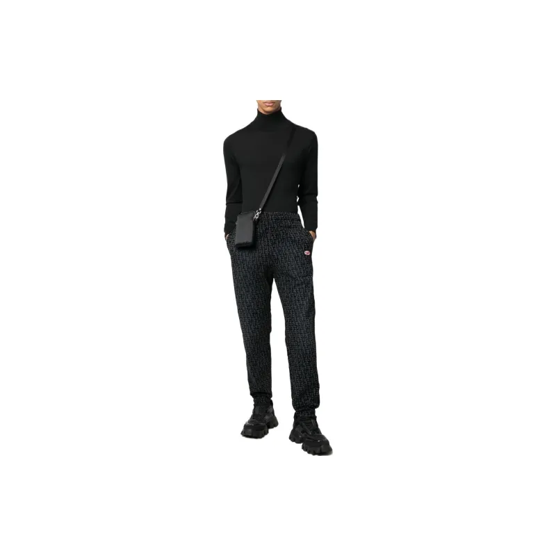 DIESEL Knitted Sweatpants Unisex Black-1