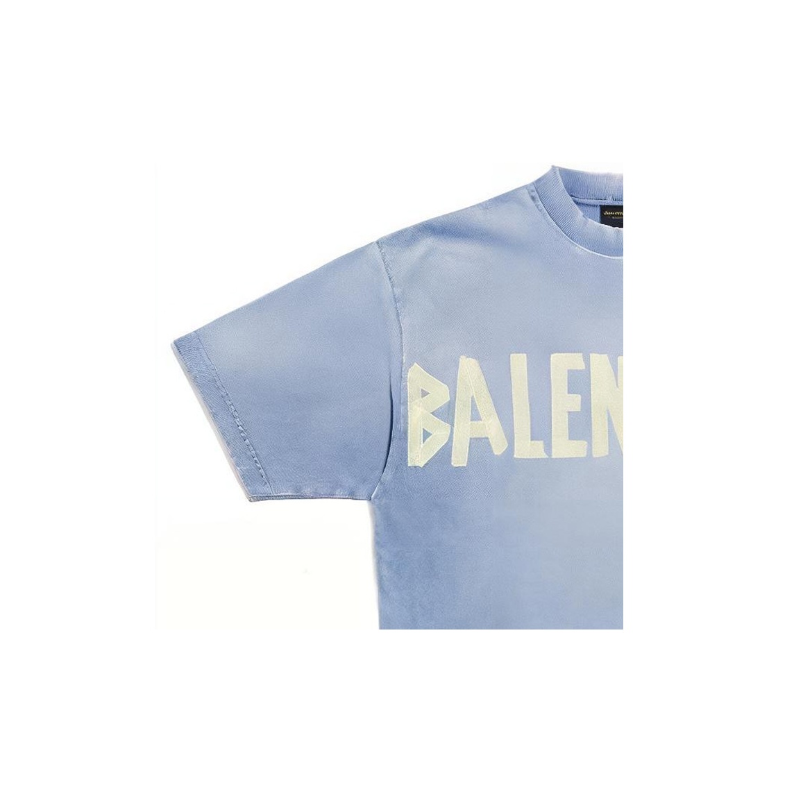 25SS new/BALENCIAGA テープタイプコットンTシャツ T-Shirt Blue Tape Type cotton jersey T-shirt in blue - Balenciaga | Mytheresa