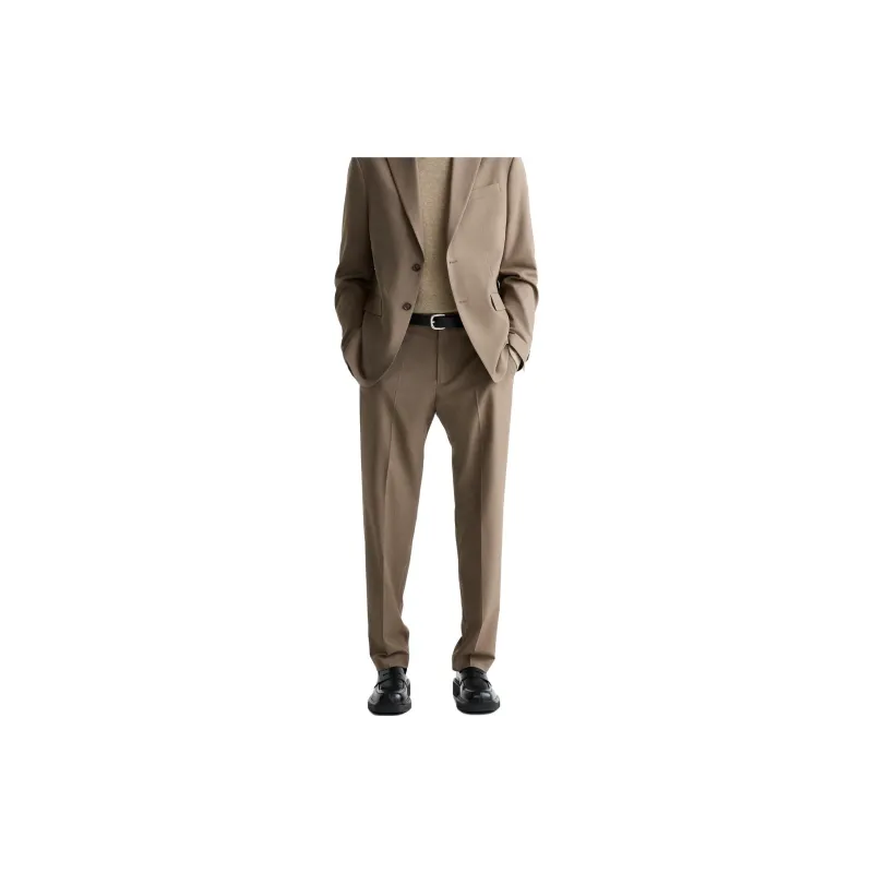 ZARA Casual Pants Men Brown-2