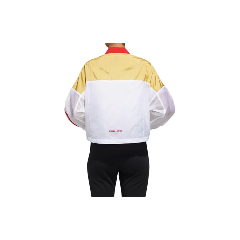 Adidas Jackets Women's White Yellow-3