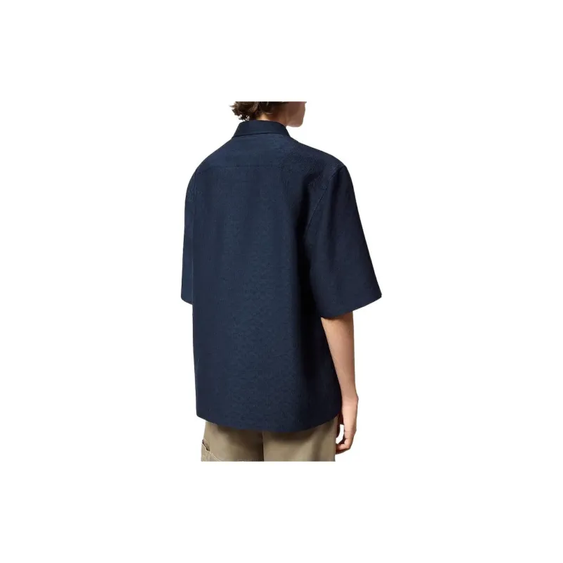 LOUIS VUITTON Mini Monogram Silk Blend Short-Sleeved Shirt-4