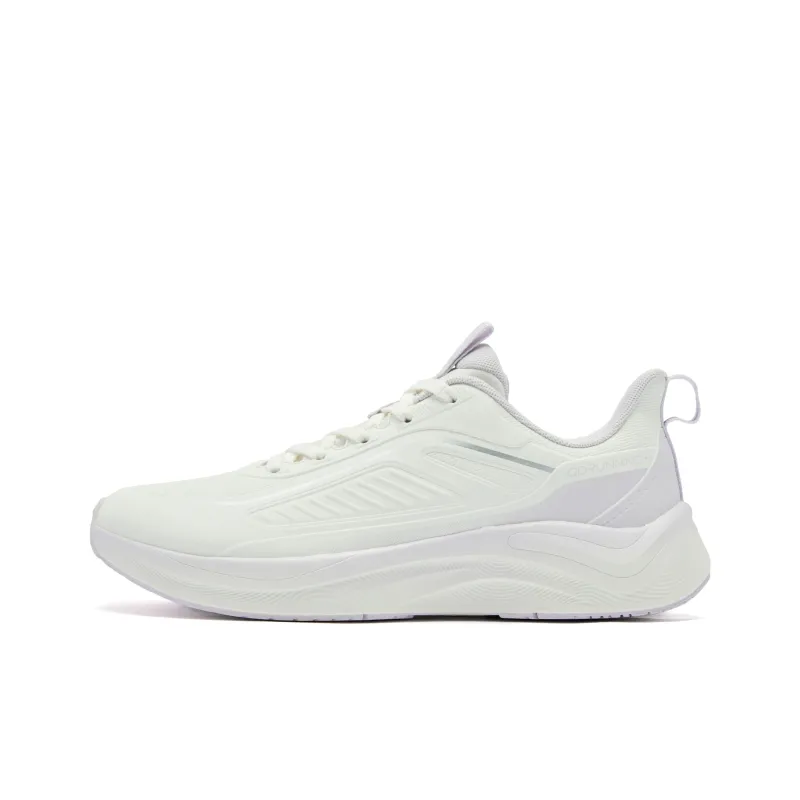 QIAODAN Rainwing 4.0 Cushioned Slip-Resistant Low-Top Q-LITESPEED Technology Running Shoes Women's White Purple-0