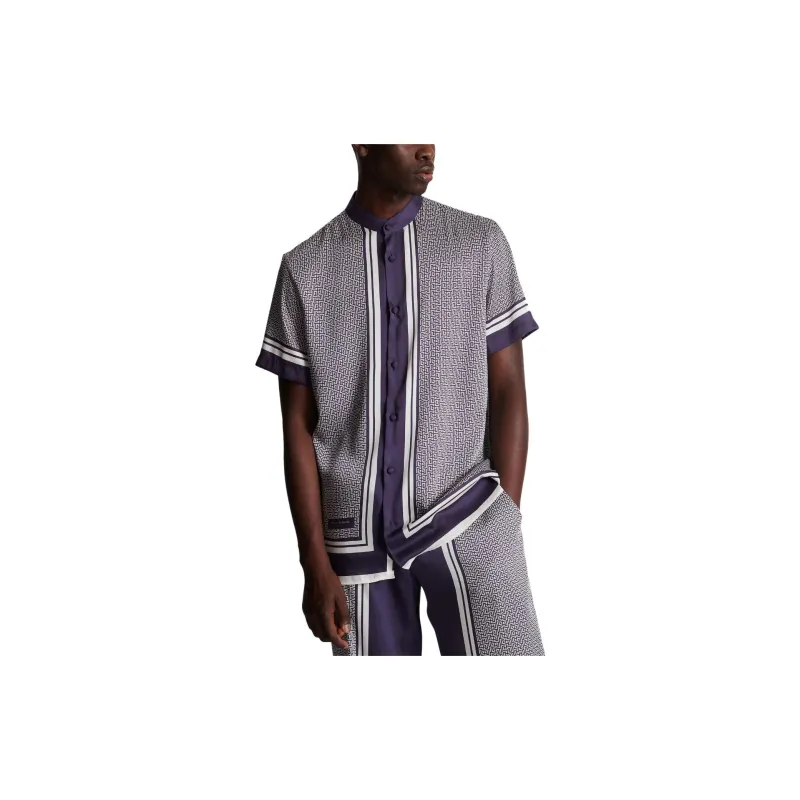 BALMAIN Monogrammed Scarf-Printed Shirt-3