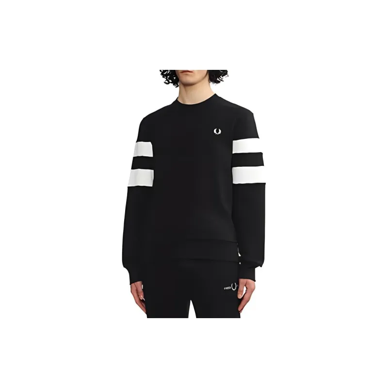 FRED PERRY Ringer embroidered Cotton Sweatshirt-2