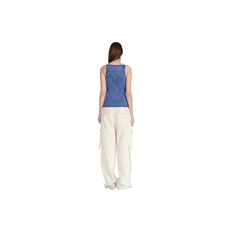 DION LEE SS24 RIVET POCKET TANK Top Unisex Washed American Blue/Washable United States Blue-2