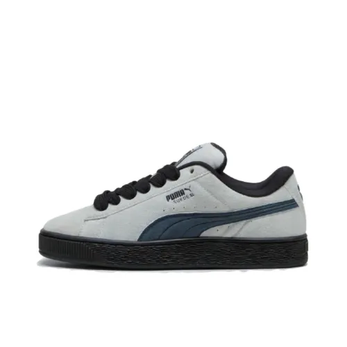 PUMA Suede XL Skateboard Shoes Unisex Low-Top Light Gray - Black