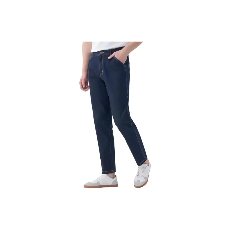 GOLDLION Jeans Men Dark Blue-4
