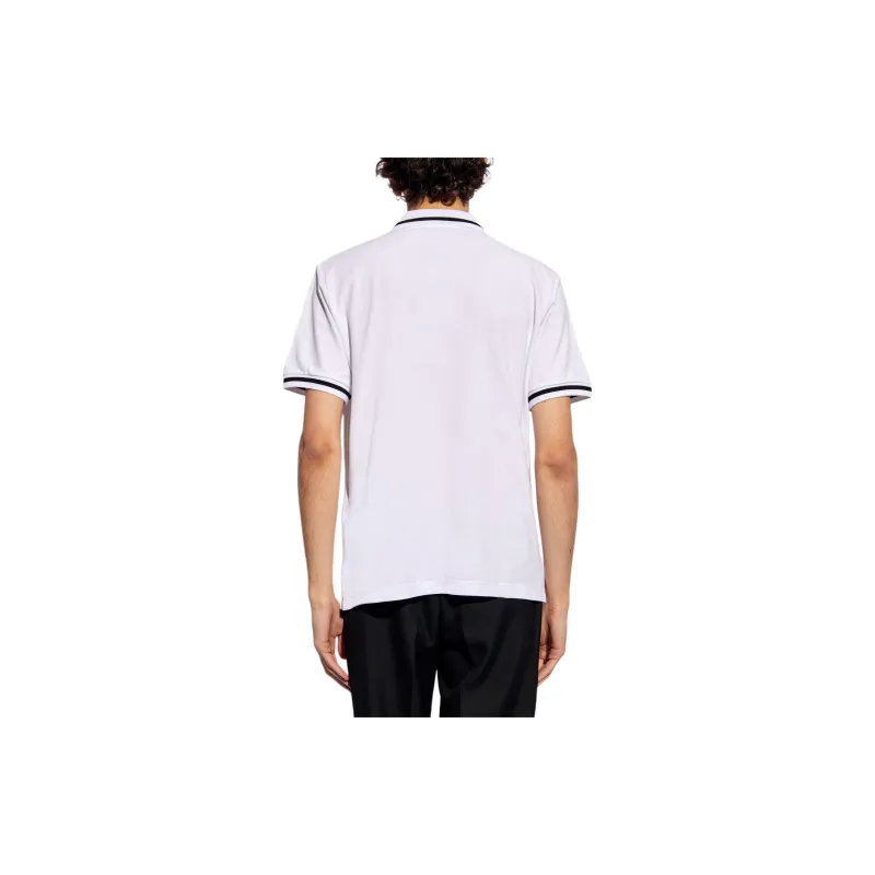 VERSACE JEANS COUTURE Logo Embroidered Short Sleeved Polo Shirt-3