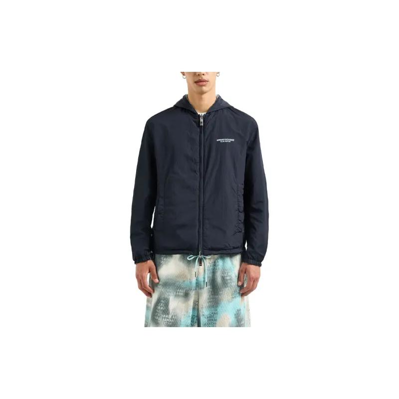 ARMANI EXCHANGE Logo print Hooded Jacket-3
