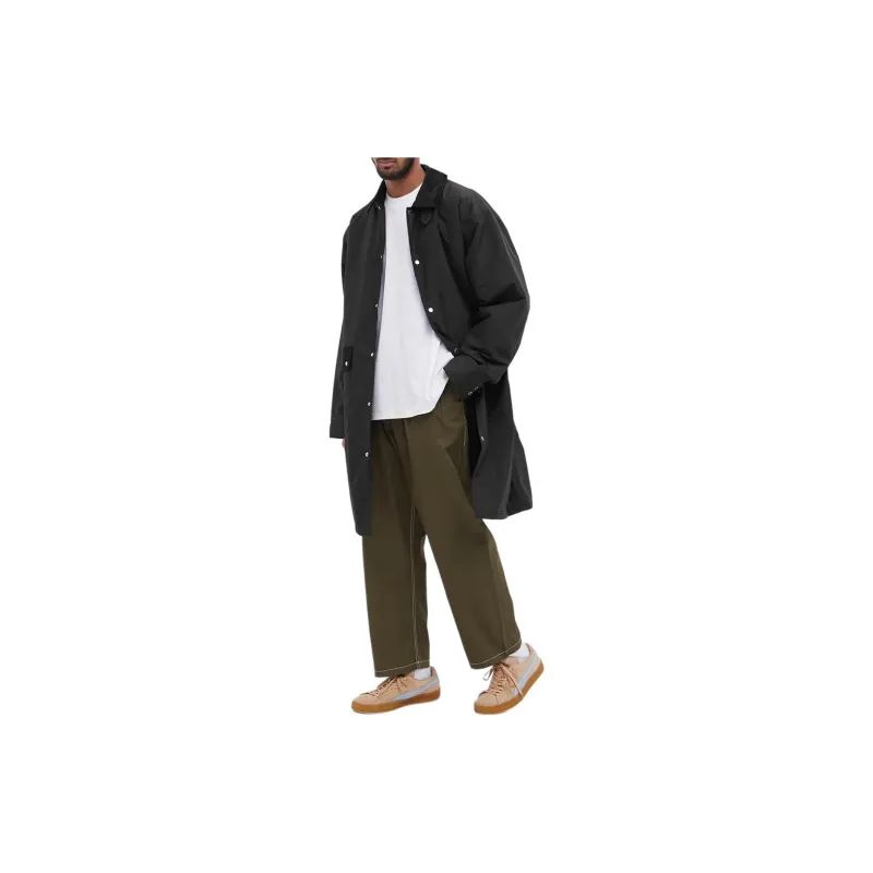 Maison Kitsune X PUMA Maison Kitsune Trench Coats Men Black-1