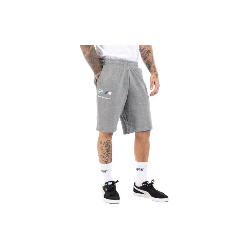 PUMA BMW MMS ESS SWEAT SHORTS FT Casual Shorts Men's Gray-4