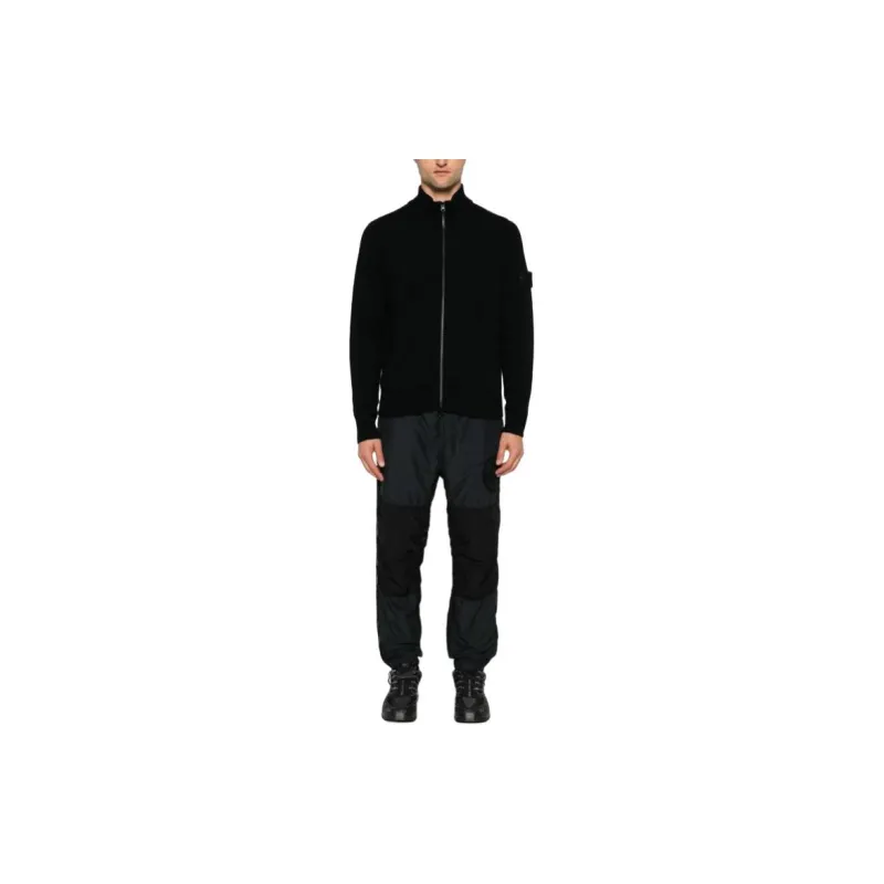 STONE ISLAND Compass Patch Zipped Cardigan-1
