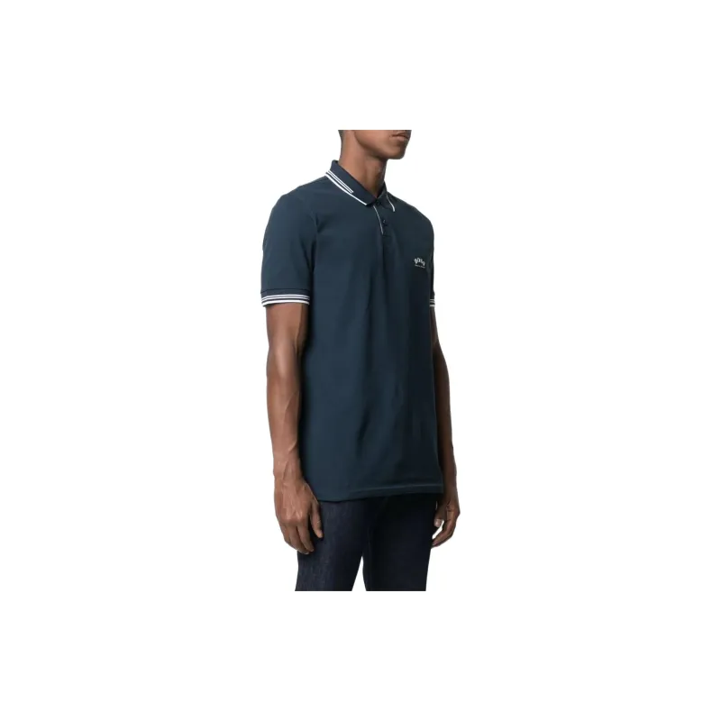 HUGO BOSS Short Sleeve Polo Shirts Men's Blue-4