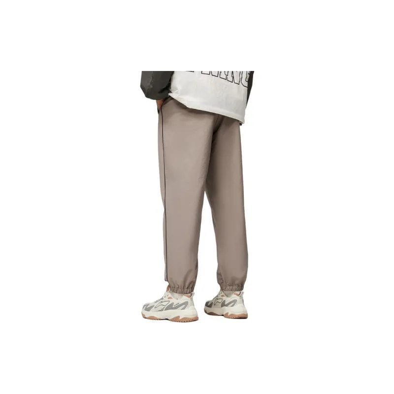 LiNing Casual Pants Men's Brown Rock-3