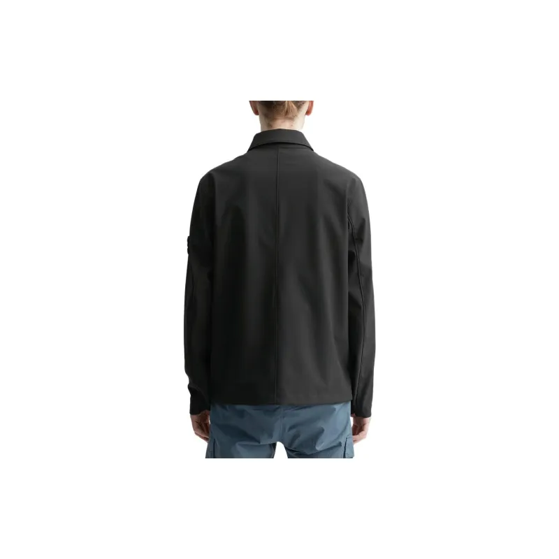 STONE ISLAND LIGHT SOFT SHELL R SERIES SOFT SHELL Jackets Coats Men's Black-3