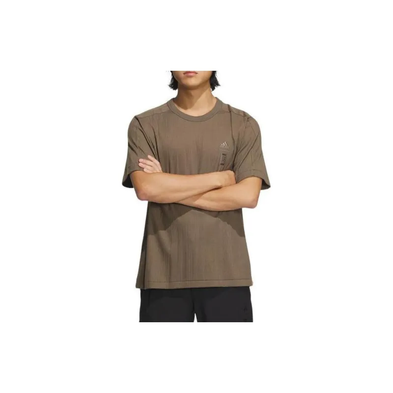 Adidas SS24 T Shirt Men's Dark Olive Green-1