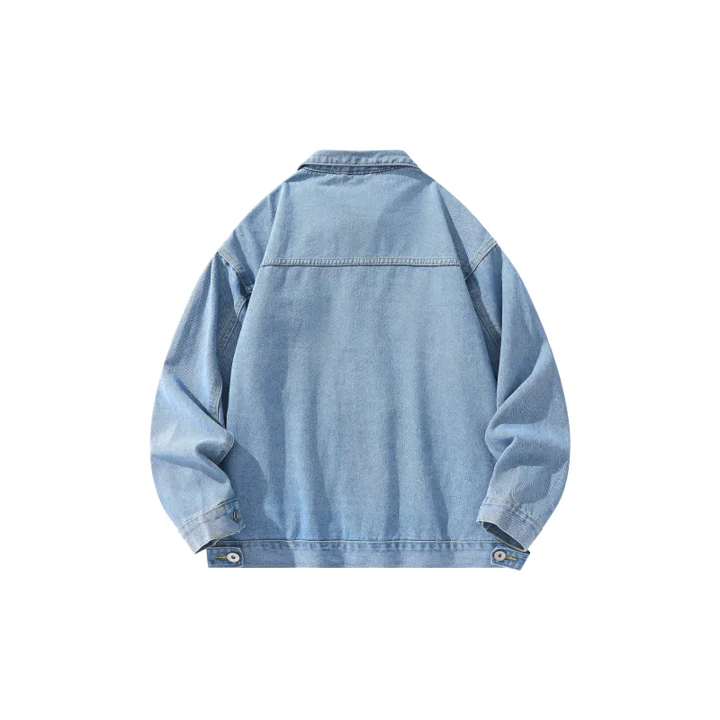 SESAME STREET Denim Jacket Unisex Vintage Blue-4