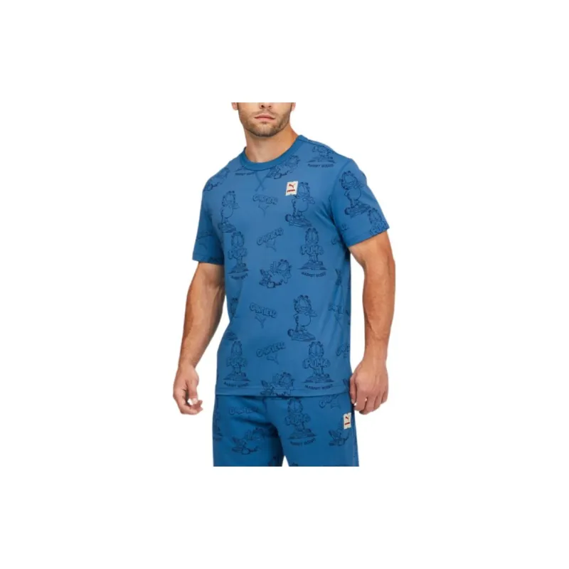 PUMA x GARFIELD Sports Life Collection Set in Sleeve T Shirt Men's Blue-3