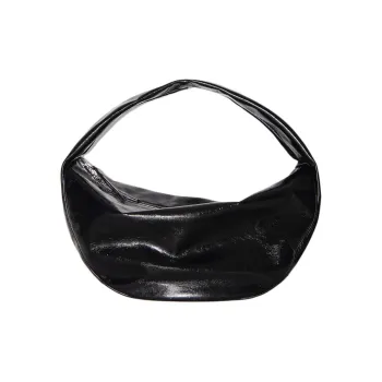 By Far Maxi Cush Creased Leather Shoulder Bag