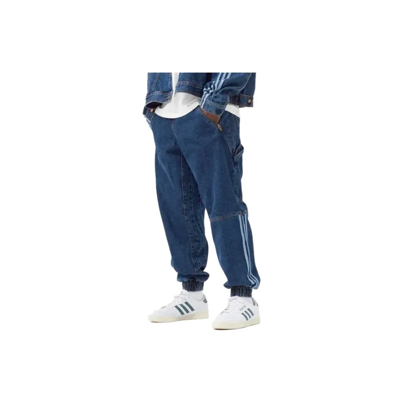 Adidas Knitted Sweatpants Men's Blue-4