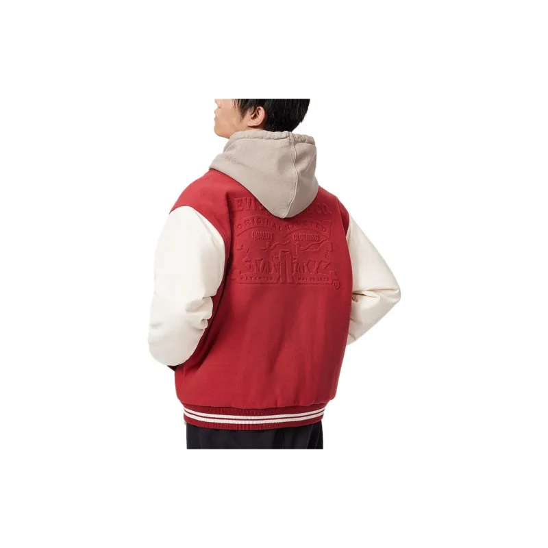Levis Baseball Jerseys Unisex Burgundy-2