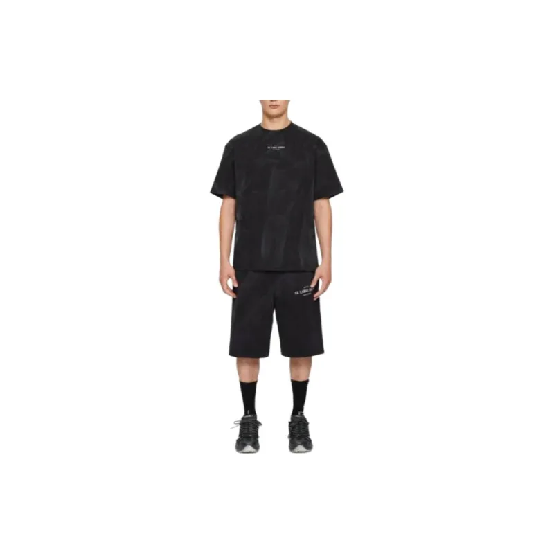 44 Label Group Logo print Faded effect Shorts-1
