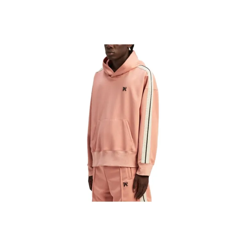 PALM ANGELS Monogram Embroidered Drop Shoulder Track Hoodie-2
