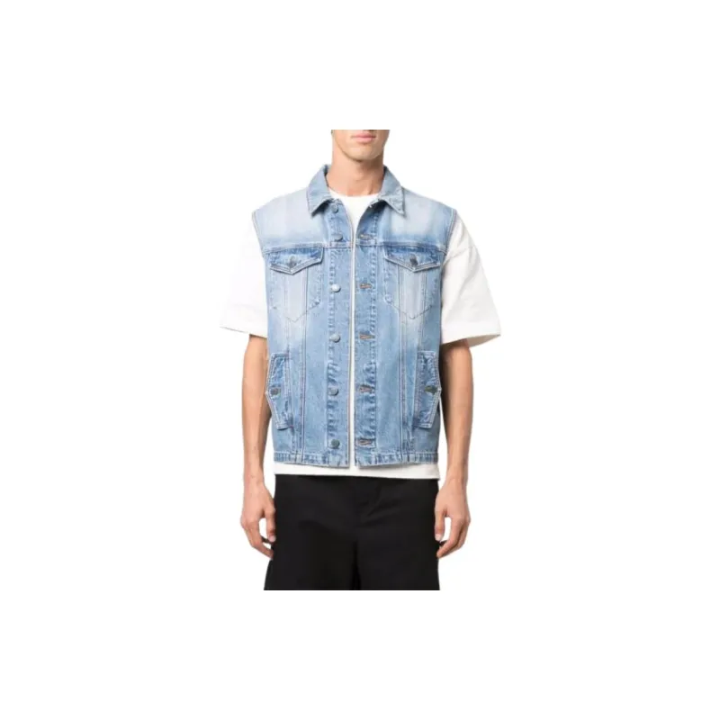 MOSCHINO Vests Men Blue-1