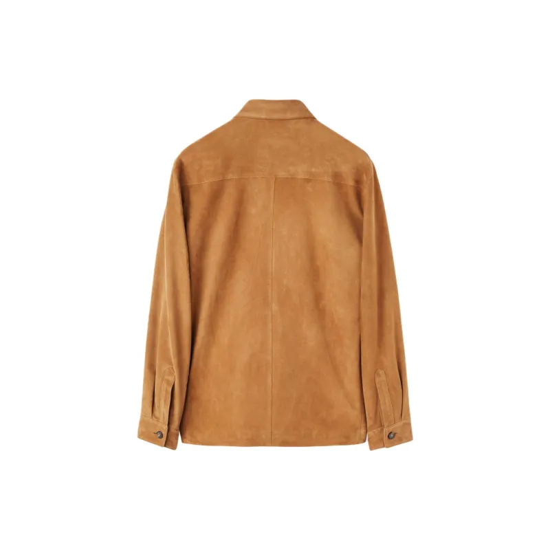 Loro Piana FW24 Leather Jacket Men's Hickory Nut-1