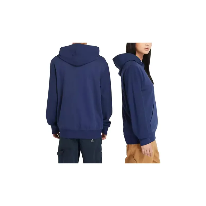 Timberland Globe Logo Textured Hoodie Sweatshirt Unisex Ocean Caves-2